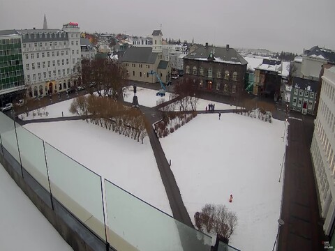 Austurvöllur Webcam, Reykjavik, Iceland